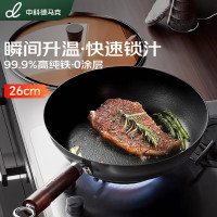 DUMIK 中科德马克D-JF28J41极铁系列 极铁平底煎锅28cm