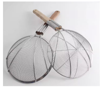 烹巅Poondear 不锈钢木柄大笊篱 26cm