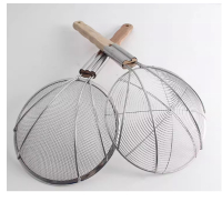 烹巅Poondear 不锈钢木柄大笊篱 24cm