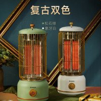 艾美特 WR8-X4-1 暖风机 取暖器家用节能速热小太阳复古鸟笼马灯远红外碳素烤火炉 绿色800W