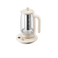 九阳 K12D-WY540(A) 养生壶 榛果棕 1.2L 玻璃花茶壶 复古英伦造型 电水壶热水壶烧水壶 24h预约