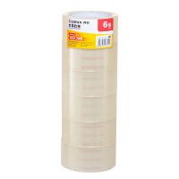 齐心 JP4506-6 封箱胶带 45mm*60y*45um 6卷/筒 6.00 个/筒 (计价单位:筒) 透明