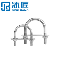 冰匠 304不锈钢U型螺丝含挡板螺母套装 套