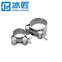 冰匠 304不锈钢手拧款手柄喉箍 单位:个