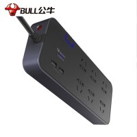 公牛 抗电涌插座H306U公牛6位多功能USB快充接线板 安全防过载设计 多口充电不等待