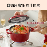 苏泊尔珐琅铸铁锅ET22MF01-R酒红色