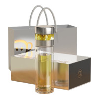 大嘴猴(Paul Frank)双层钛玻璃杯(钛网钛盖)PFC833-300