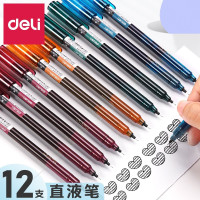 得力纽赛NS766直液式走珠笔0.5mm全针管(黑)(支)