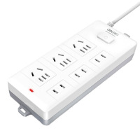 得力18169-05插座_3+3_5米_PVC袋装(白) 只