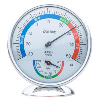 得力9011 室内温湿度计(银色)(只)
