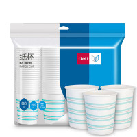 得力19205纸杯(白)(228ml)(100只包)