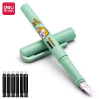 得力A948源源得力练字钢笔EF明尖(黑色)(1笔+6墨囊+1贴纸/卡)