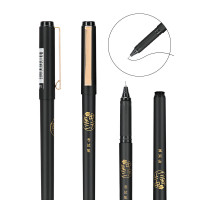 得力S109 中性笔0.5mm全针管(黑)