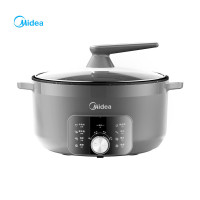 美的0涂层电火锅电炒锅电煮锅多功能料理电热锅 6L大容量MC-DHE3008T