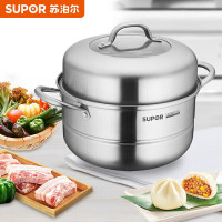苏泊尔(SUPOR)好帮手26cm不锈钢双层蒸锅VZ26BS03