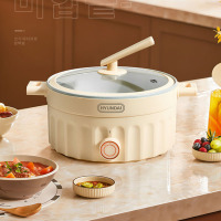 HYUNDAI韩国 微压锅 不粘锅多功能锅大容量电炒锅蒸煮锅家用炒菜锅轻烟多功能电煮锅 5L大容量QC-HG127