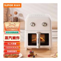 苏泊尔(SUPOR)ZMD安心系列 烹饪可视 乐享美味 内外金属材质 蒸汽嫩炸 1500W大火力 6.0L大容量 空气炸