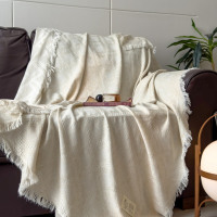 雅鹿A类亚麻提花多功能盖毯YLC2608超柔保暖 轻盈便携 四季适用