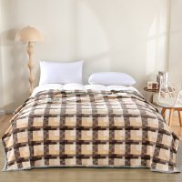 雅鹿印花牛奶绒毯 YLC2212方格180*200cm