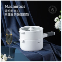 迈卡罗 (MACAIIROOS)MC-ZG15E电煮锅小电锅多用途锅宿舍学生锅火锅蒸煮一体家用煮面小型迷你锅早餐机