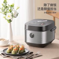 龙的(longde) 电饭煲LD-FS45C (灰色) 智能大按键多功能菜单电饭锅 4L容量24小时预约定时功能
