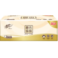 清风原木纯品3层全压花80抽S码抽纸30包*3箱