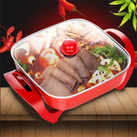 美菱MT-HZ12J3电火锅 加厚锅体不粘锅涂层 一体锅 分离插座