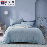 富安娜(FUANNA)抗菌床单四件套-爱琴海 磨毛印花