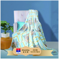 富安娜(FUANNA)180cm*200cm家居午休毯单层舒柔毯法兰绒毯双人多功能毯 伊斯菲尔