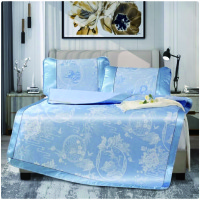 富安娜(FUANNA) 180*200cm床上用品夏天凉席子三件套/忆江南/冰丝提花席