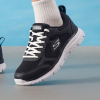 斯凯奇(Skechers)8790359-BKW新款黑色休闲鞋缓震黑武士跑步鞋