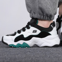 斯凯奇(Skechers)12955-WGRN奇情侣鞋新款D'lites熊猫鞋休闲鞋