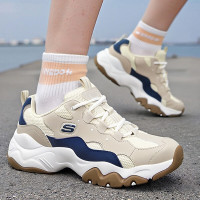 斯凯奇(Skechers)237151-TAN新款休闲鞋熊猫鞋厚底增高老爹鞋