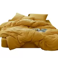 三极户外(Tri-Polar) TP2982 1.8m被套加大床笠款 日式纯色天竺棉四件套 (计价单价:套)姜黄色
