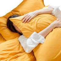 三极户外(Tri-Polar) TP2982 1.8m被套加大床单款天竺棉纯色四件套  姜黄色  (计价单位:套)