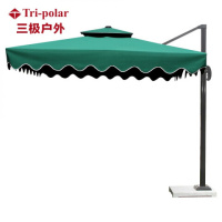 三极户外(Tri-Polar) TP7037 庭院遮阳伞 方形 3米双顶波浪边 遮阳伞棚 1.00 顶/把 (