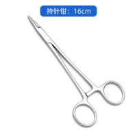 双鹿 医用不锈钢细针外科手术缝合器械夹针钳子 细针型 160mm5把
