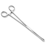 双鹿 子宫颈钳 医用不锈钢妇科牵拉固定手术器械 直2×3齿 250mm5把