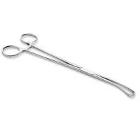 双鹿 子宫颈钳 医用不锈钢妇科牵拉固定手术器械 弯2×3齿 250mm5把