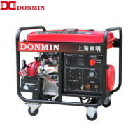 东明 汽油发电电焊一体机两用焊机发电5KW 60-300A 单相发电+焊3.2-4.0焊条+电启动 含焊接头