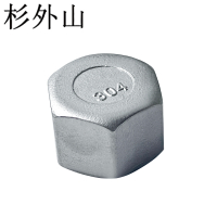 杉外山 304不锈钢六角管帽 内丝塞头 个