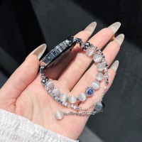 海底星空碎银猫晶石 适用于华为gt6表带gt5/gt4双排串珠gt65pro手表链健康智能watch54pro夏季女款高