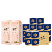 清风卷筒卫生纸面巾日用套装组合