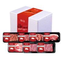 光明生鲜原切冰鲜猪肉1910克国产冷藏烧烤专用鲜嫩美味箱装