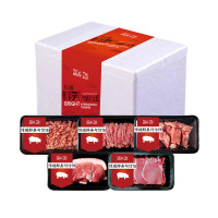 光明冰鲜猪肉国产原切1360克箱装冷藏烧烤美食