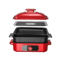 康宁智能电火锅1升机械控温不锈钢内锅节能高效家用电器