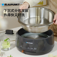 蓝宝智能电火锅 BP-DHG135(A) 不锈钢内锅 1升大容量 机械式精准控温 家用多功能美食利器