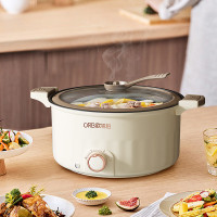 欧锐铂智能IH电磁加热方形电饭煲黑色钛金属3L超静音快速煮饭小巧便携预约功能家庭必备