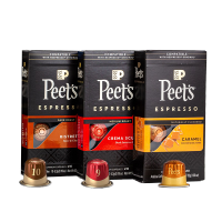 Peet's Coffee皮爷peets胶囊咖啡3盒30颗混装(焦糖*1+醇黑奶香*1+精粹浓缩*1)