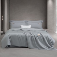 水星家纺春季四件套床盖式棉质斜纹活性印花1米床实用简约设计